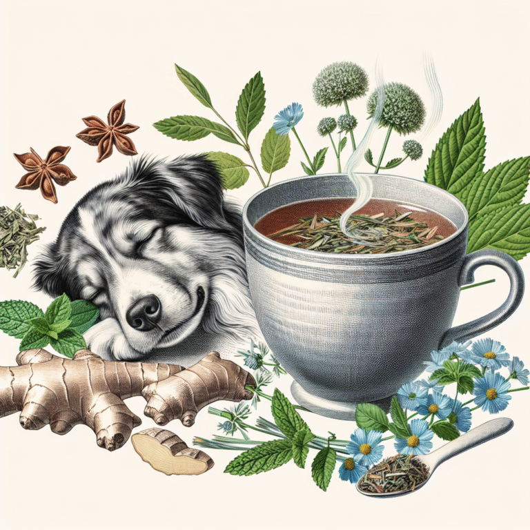 herb-infused teas for dog comfort.